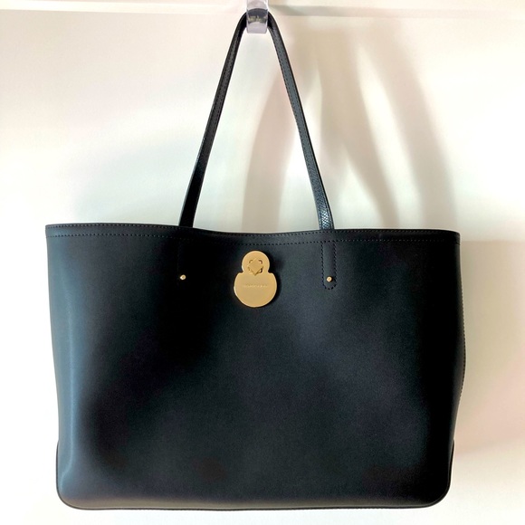 Longchamp NWOT Black Leather Shoulder Tote - Picture 2 of 6